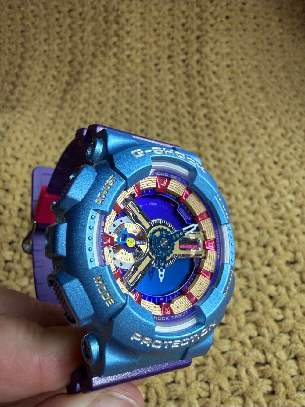 Casio G-Shock GMA-S110HC Analog-Digital Watch Blue and Purple - Picture 11 of 12